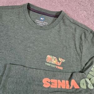 Vineyard Vines Men's Performance Long Sleeve Shirt Size Med Whale Logo Quick Dry